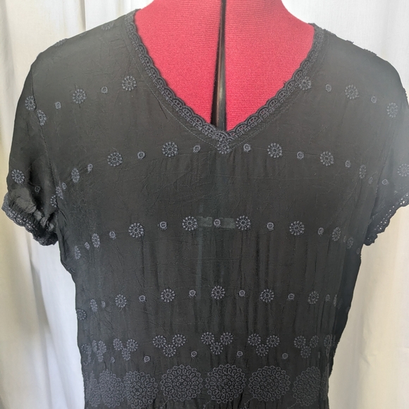 Johnny Was Embroidered Black Tunic Small - Picture 4 of 8